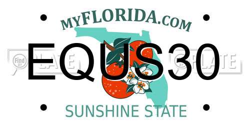 EQUS30 Florida License Plate