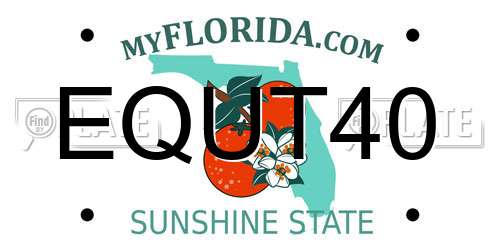 EQUT40 Florida License Plate