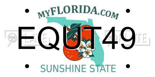 EQUT49 Florida License Plate