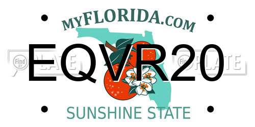 EQVR20 Florida License Plate