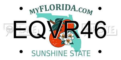 EQVR46 Florida License Plate