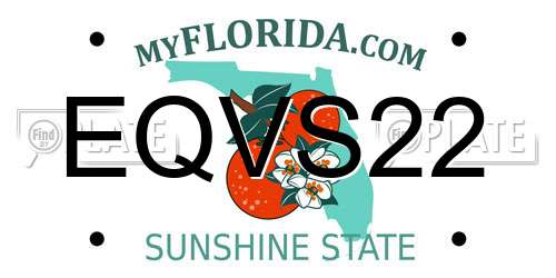 EQVS22 Florida License Plate