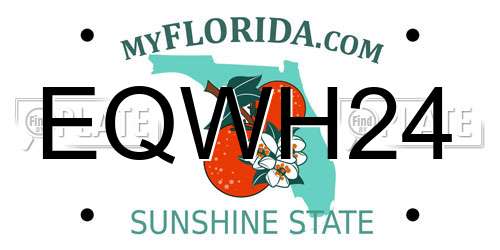EQWH24 Florida License Plate
