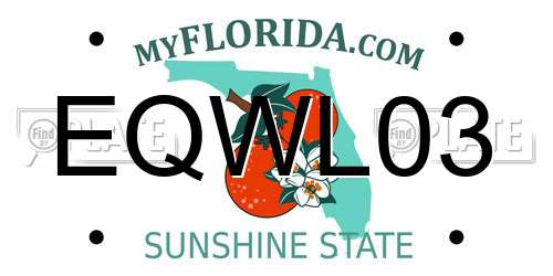 EQWL03 Florida License Plate
