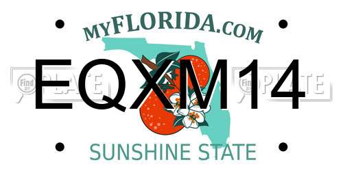 EQXM14 Florida License Plate