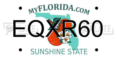 EQXR60 Florida License Plate