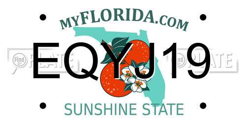 EQYJ19 Florida License Plate