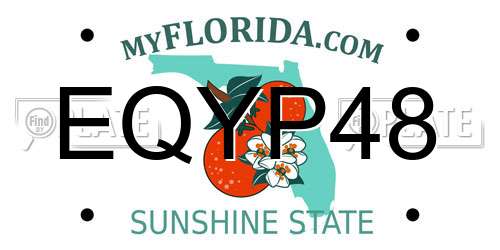 EQYP48 Florida License Plate