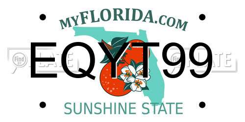 EQYT99 Florida License Plate