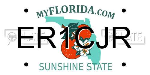 ER1CJR Florida License Plate