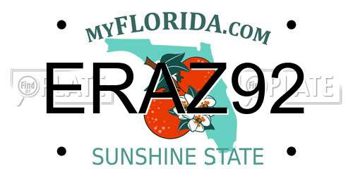 ERAZ92 Florida License Plate