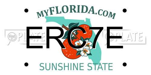 ERC7E Florida License Plate