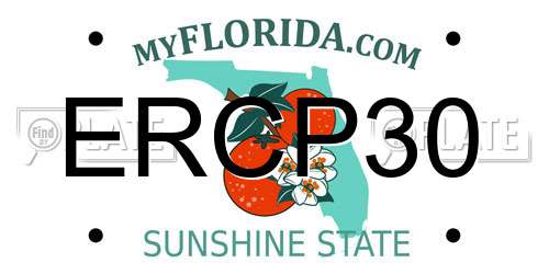 ERCP30 Florida License Plate