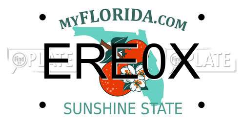 ERE0X Florida License Plate