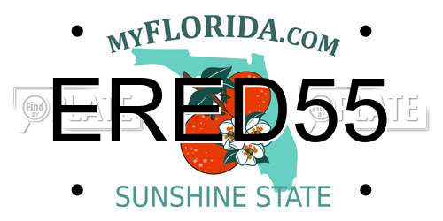 ERED55 Florida License Plate