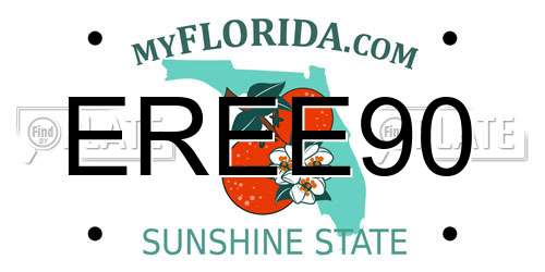 EREE90 Florida License Plate
