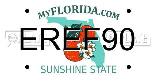 EREF90 Florida License Plate