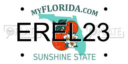 EREL23 Florida License Plate