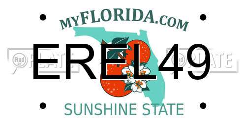 EREL49 Florida License Plate