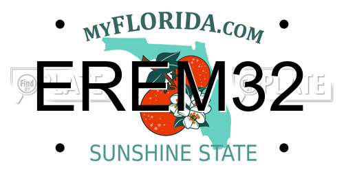 EREM32 Florida License Plate