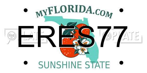 ERES77 Florida License Plate