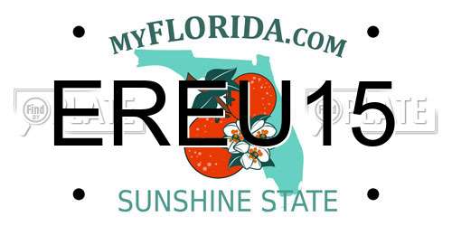 EREU15 Florida License Plate