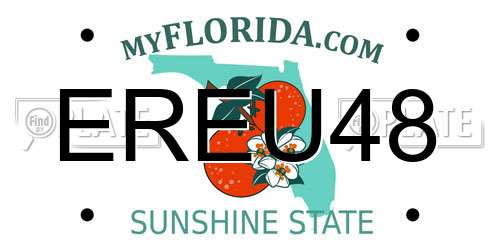 EREU48 Florida License Plate