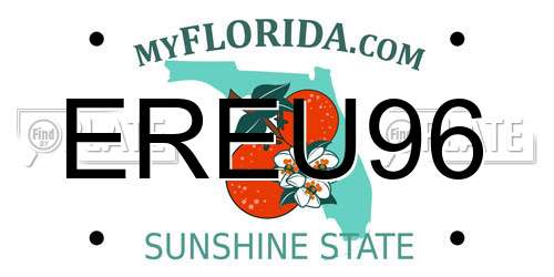 EREU96 Florida License Plate