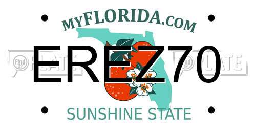 EREZ70 Florida License Plate