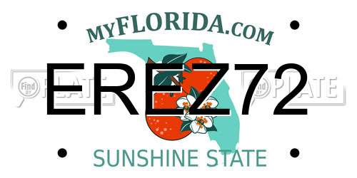 EREZ72 Florida License Plate