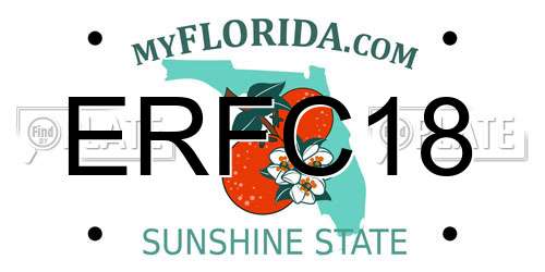 ERFC18 Florida License Plate