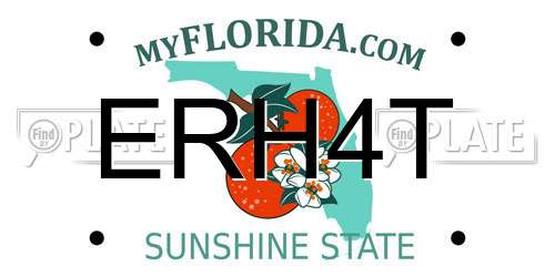 ERH4T Florida License Plate