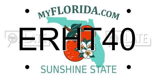 ERHT40 Florida License Plate
