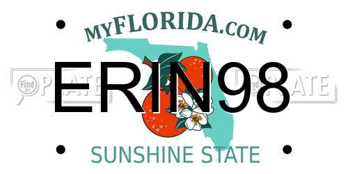 ERIN98 Florida License Plate