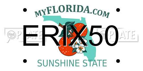 ERIX50 Florida License Plate