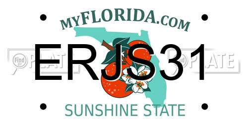 ERJS31 Florida License Plate