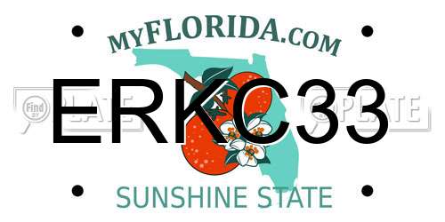 ERKC33 Florida License Plate
