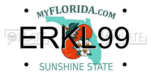 ERKL99 Florida License Plate