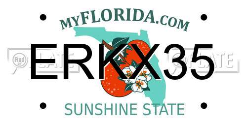 ERKX35 Florida License Plate