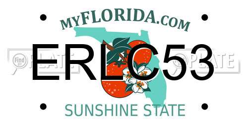 ERLC53 Florida License Plate