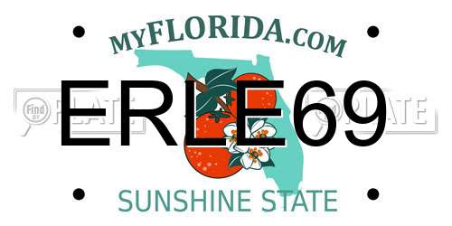 ERLE69 Florida License Plate