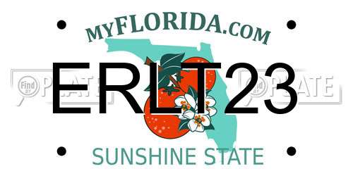 ERLT23 Florida License Plate