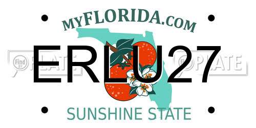 ERLU27 Florida License Plate