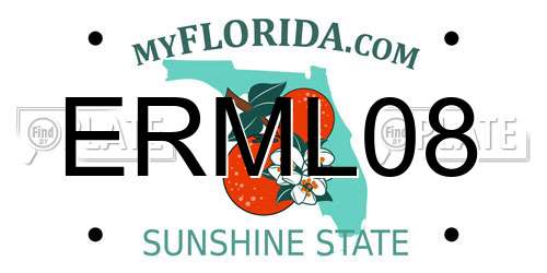 ERML08 Florida License Plate