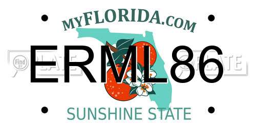 ERML86 Florida License Plate