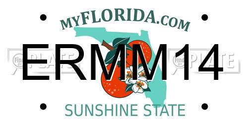 ERMM14 Florida License Plate