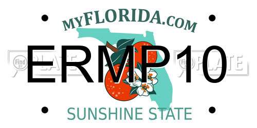 ERMP10 Florida License Plate