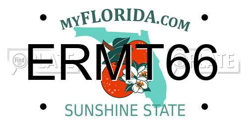 ERMT66 Florida License Plate