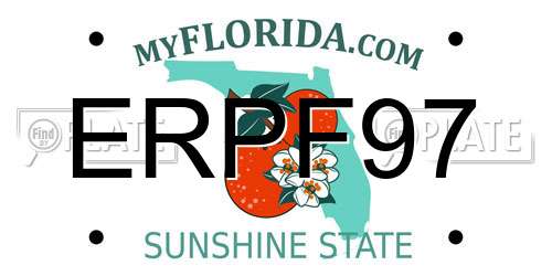 ERPF97 Florida License Plate
