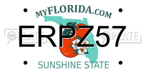 ERPZ57 Florida License Plate
